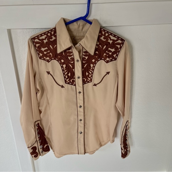 Scully Other - Scully Men's Small Pearl-snap Embroidered Button-up Shirt.